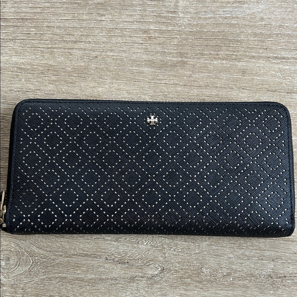 Tory Burch Black Patterned Wallet - image 1